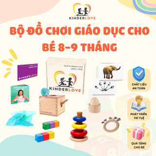 Hộp đồ chơi Montessori Khám phá cho trẻ 8-9 tháng tuổi, đồ chơi gỗ phát triển trí tuệ | KINDERLOVE