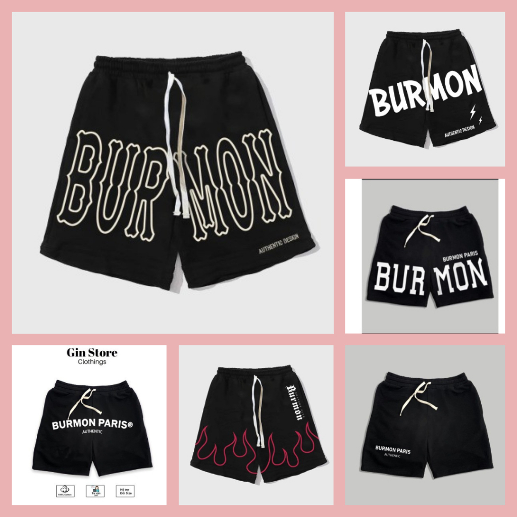 Quần short unisex nam nữ burmon chất da cá cotton cao cấp  mặc thoáng mát, quần đùi nam nữ aothun.teenshop