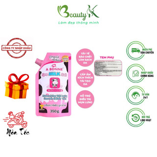 Muối Tắm Sữa Bò A Bonne Spa Milk Salt Tẩy Tế Bào Da Chết Body Cơ Thể Trắng Sáng Mềm Da Dưỡng Ẩm Abonne Thái Lan 350gr