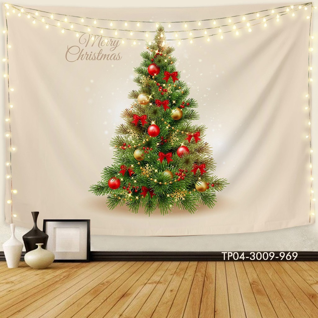 Tranh vải Tín Phát  giáng sinh ,  noel merry christmas , backdrop chụp ảnh, sự kiện noel, live tream