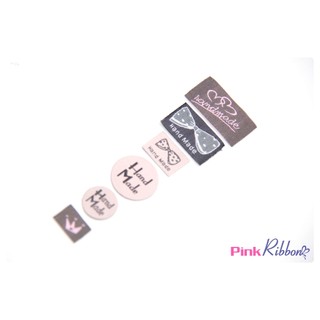 *[Túi 20 cái] Mác handmade tròn-hồng làm phụ liệu may mặc