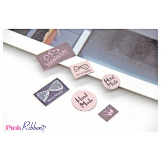 *[Túi 20 cái] Mác handmade tròn-hồng làm phụ liệu may mặc