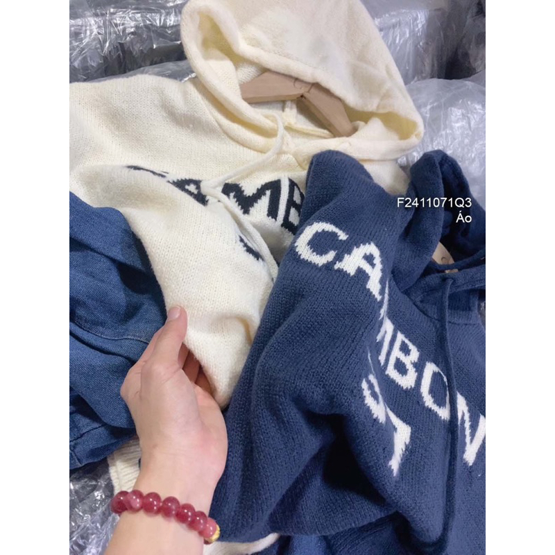 Áo len có nón pha tay jean dài 1123 thaotranshop90