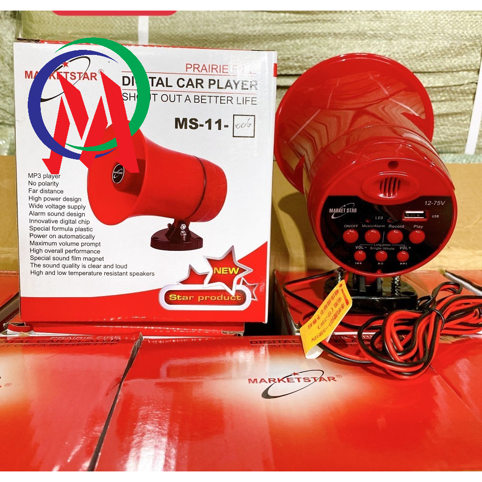 LOA PHÓNG THANH KẸP BÌNH 12V MS11-006