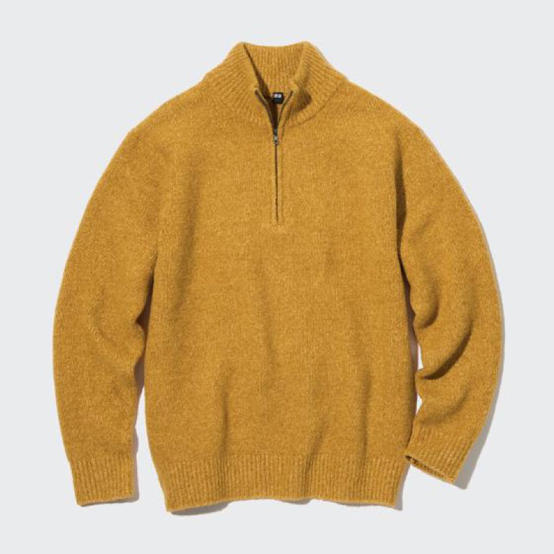 Áo len thiết kế uniqlo cổ khoá chính hãng