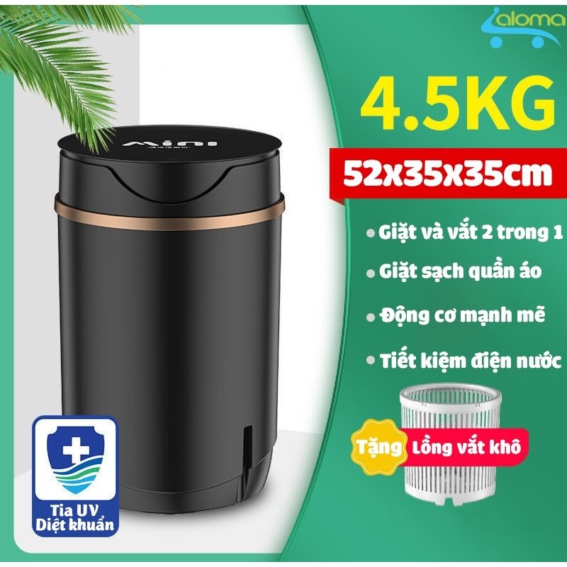 Máy giặt mini DEKE XPB-10 xoáy cực mạnh đảo chiều giặt 4kg quần áo cho sinh viên, em bé, giặt quần áo trắng