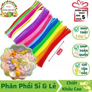 Kẽm nhung mix màu 100 dây – kẽm nhung làm handmade