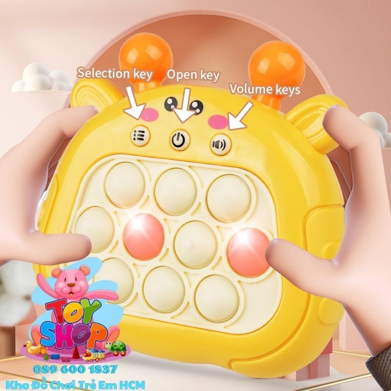 Máy Game Popit Điện Tử Luyện Mắt,Rèn Trí Thông Minh Nhanh Nhạy Cho Bé – Popit Đồ Chơi Pin-Giao Ngẫu Nhiên