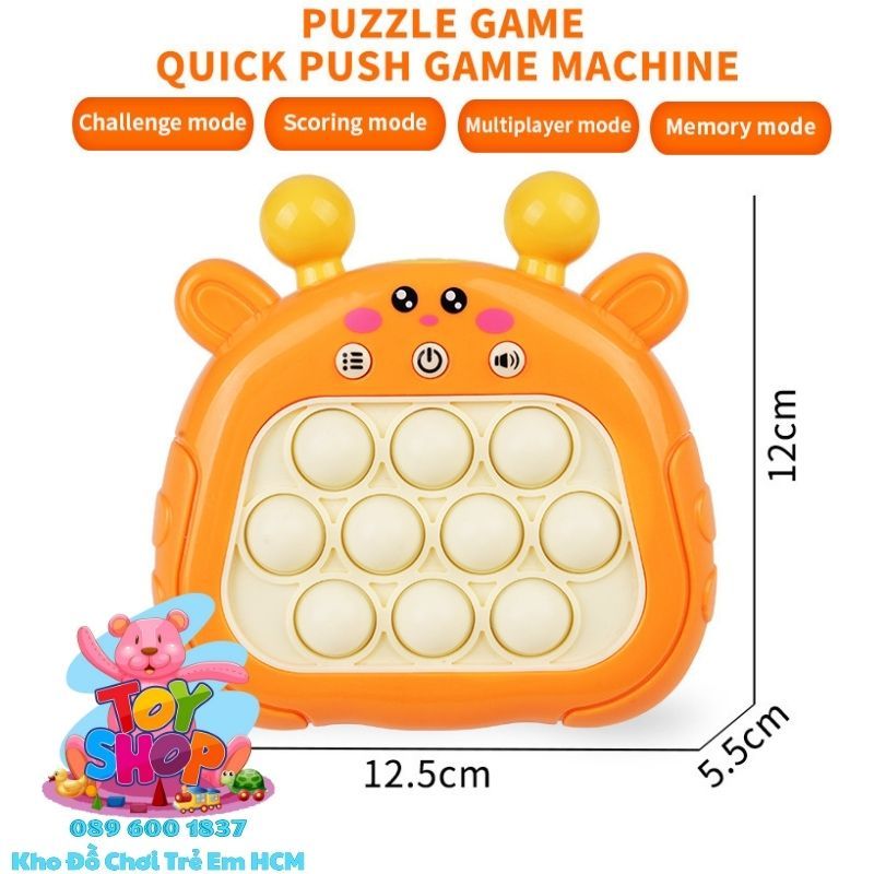 Máy Game Popit Điện Tử Luyện Mắt,Rèn Trí Thông Minh Nhanh Nhạy Cho Bé – Popit Đồ Chơi Pin-Giao Ngẫu Nhiên
