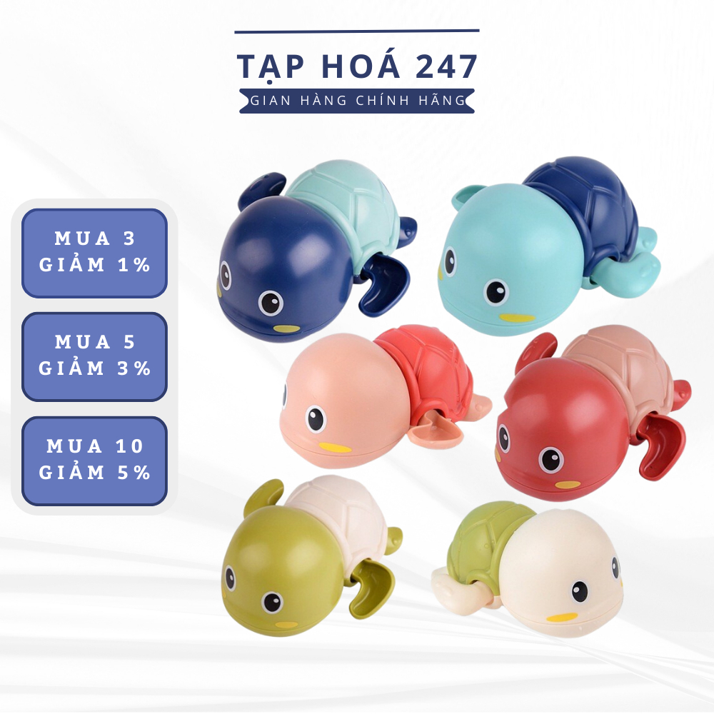 Đồ Chơi Con Rùa Mini Văn Cót, Rùa Thả Bồn Tắm Bể Bơi Cho Bé Nhiều Màu Sắc Nghộ Nghĩnh Bằng Nhựa ABS An Toàn Cho Trẻ