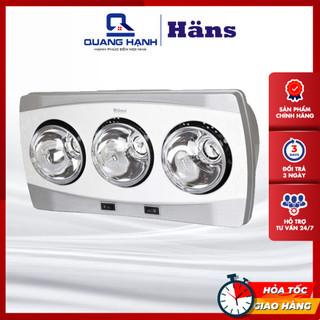 Đèn sưởi nhà tắm 3 bóng Hans H3B [Hàng chính hãng]