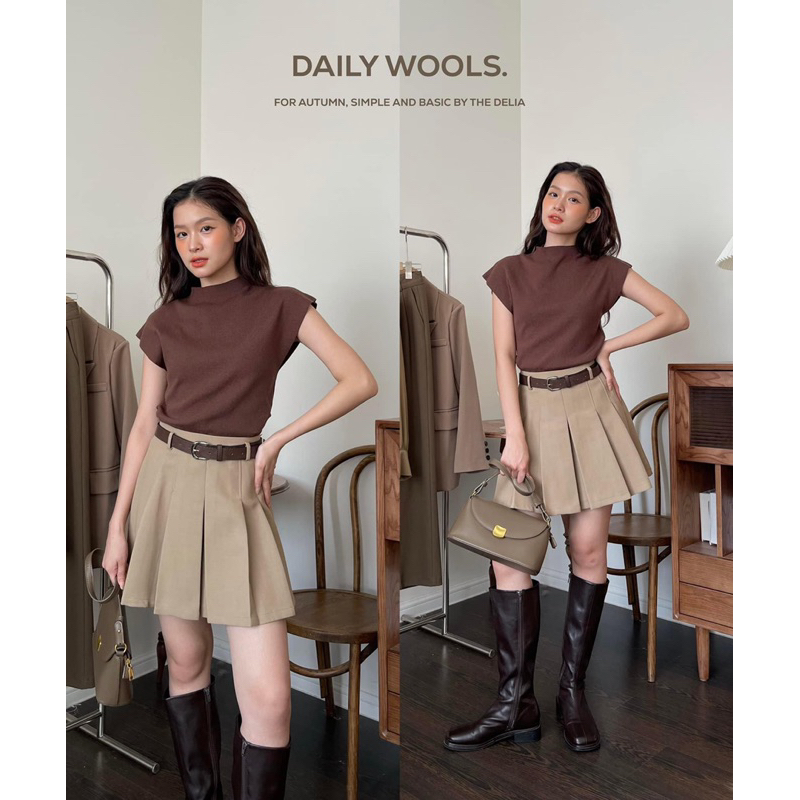 88259 ÁO LEN TAY DƠI DÚM HAI BÊN EO