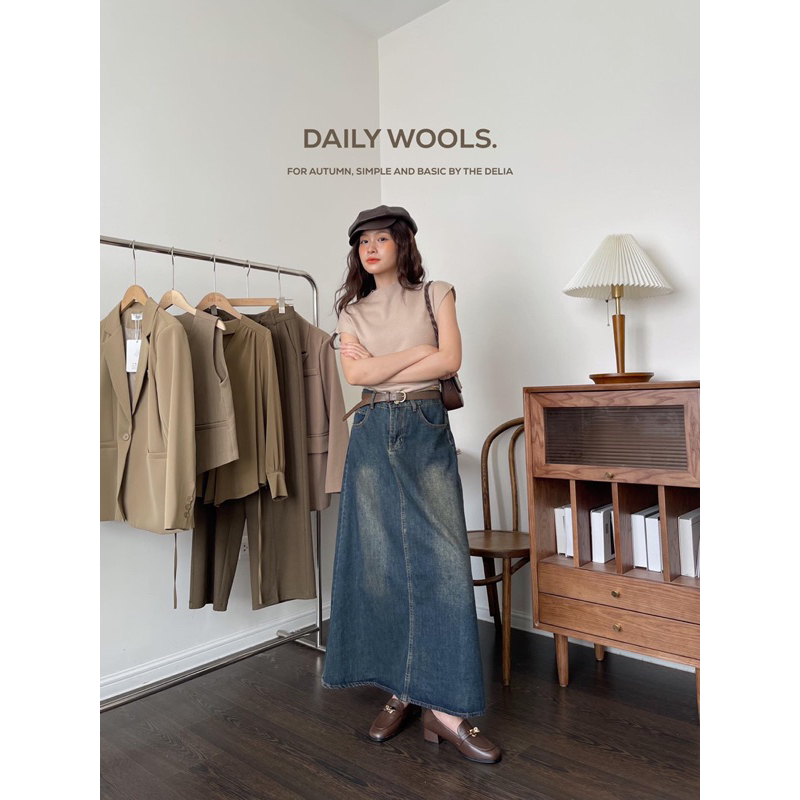 88259 ÁO LEN TAY DƠI DÚM HAI BÊN EO