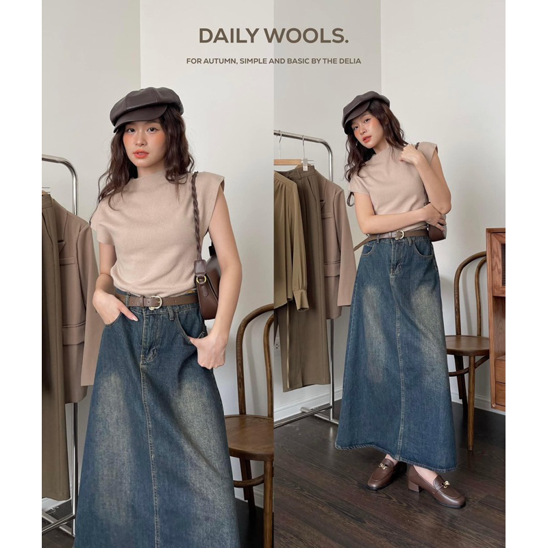 88259 ÁO LEN TAY DƠI DÚM HAI BÊN EO