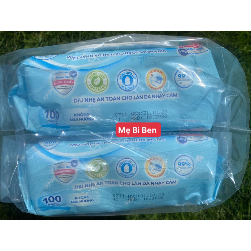 Khăn ướt Bobby không mùi/có mùi 100 miếng/gói - DATE MỚI