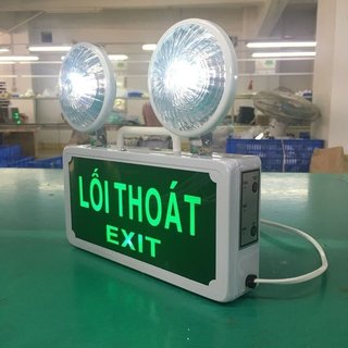 Đèn sự cố chiếu sáng AED kêt hợp với đèn thoat hiểm EXIT