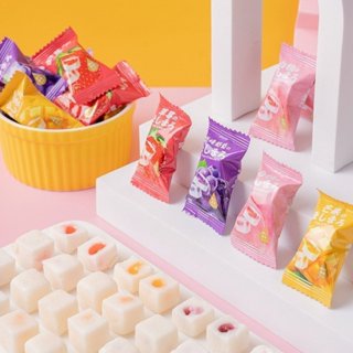    Mềm ngon   Combo 300g Kẹo dẻo sữa chua nhân siro chảy hoa quả nhiều vị đào trắng - dâu tây- nho - Xoài ăn vặt mềm ngon 