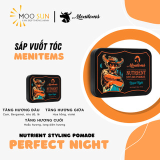 Sáp vuốt tóc Menitems, sáp vuốt tóc nam Pomade, giữ nếp, tạo kiểu lên đến 10H lưu hương lâu nước hoa Perfect Night
