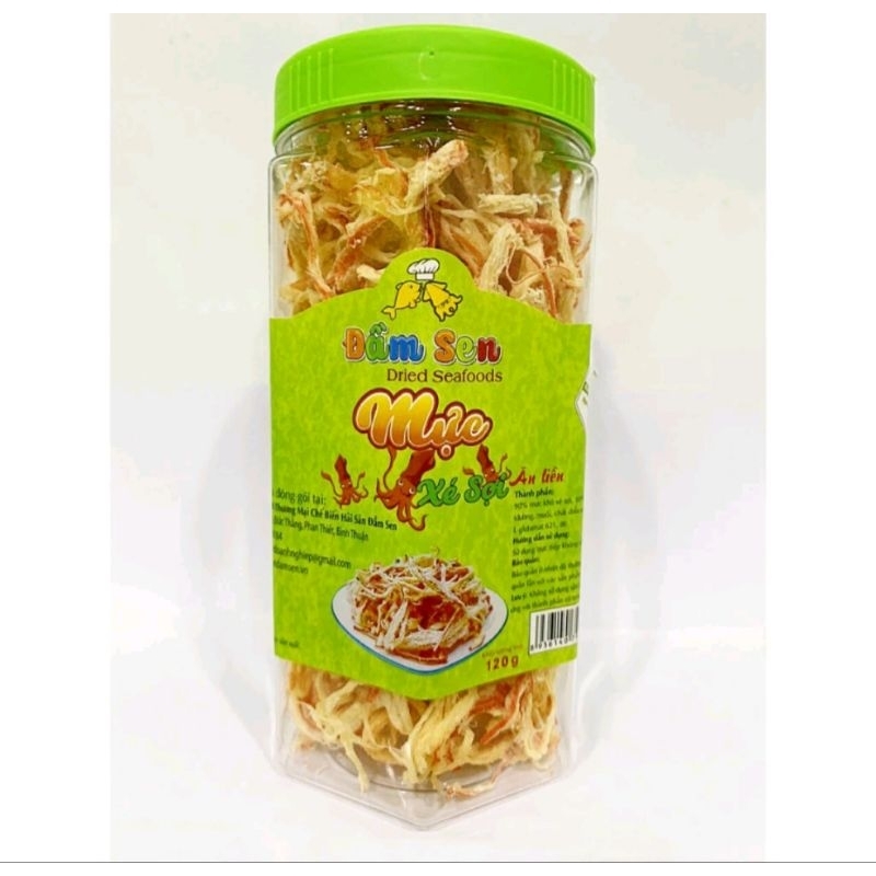 Mực xé sợi ăn liền Đầm Sen Hộp 120g
