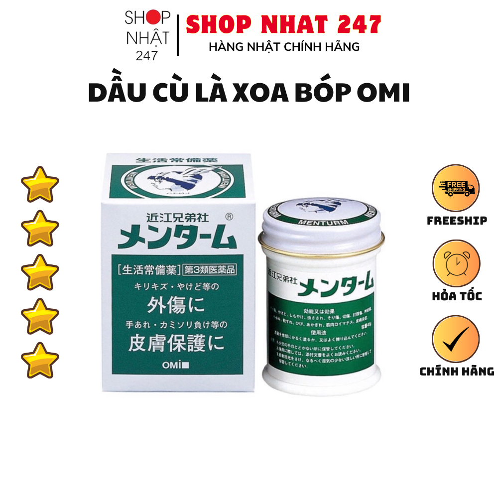 Dầu cù là Omi Menturm 85g nội địa Nhật Bản