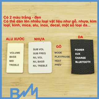 Bộ chữ chức năng cho loa dạng dán cao 3mm