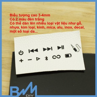 Biểu tượng chức năng cho loa dạng dán cao 3mm