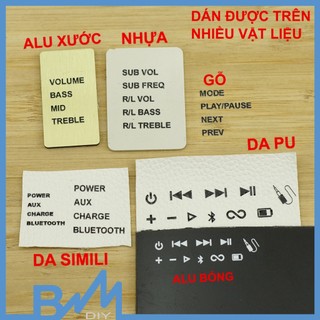Combo chữ biểu tượng chức năng cho loa