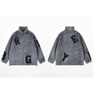 ÁO KHOÁC LÔNG MỊN PHỐI CHỮ TO NAM NỮ MẶC CỰC CHẤT