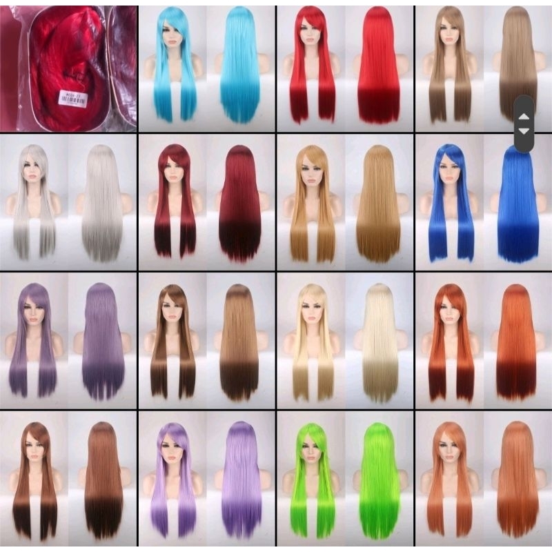 có sẵn mới về Tóc giả cosplay hoá trang anime/cổ trang tóc giả cơ bản dài 80cm