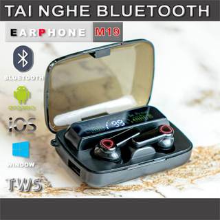 Tai nghe bluetooth m19 - kháng nước ipx7, tws, bluetooth 5.1 - âm thanh to, nghe gọi, nghe nhạc