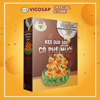 Kẹo Dừa Sáp Vicosap Vị Cà Phê Muối hộp 100g