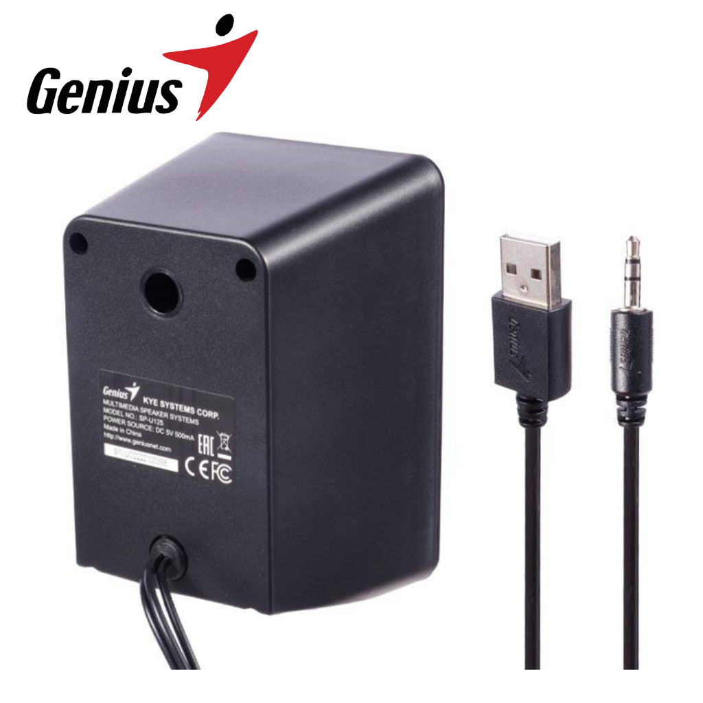 Loa Ví Tính Công Suất 3W Jack Cắm 3.5mm Genius SP-U125 - Hàng Chính Hãng