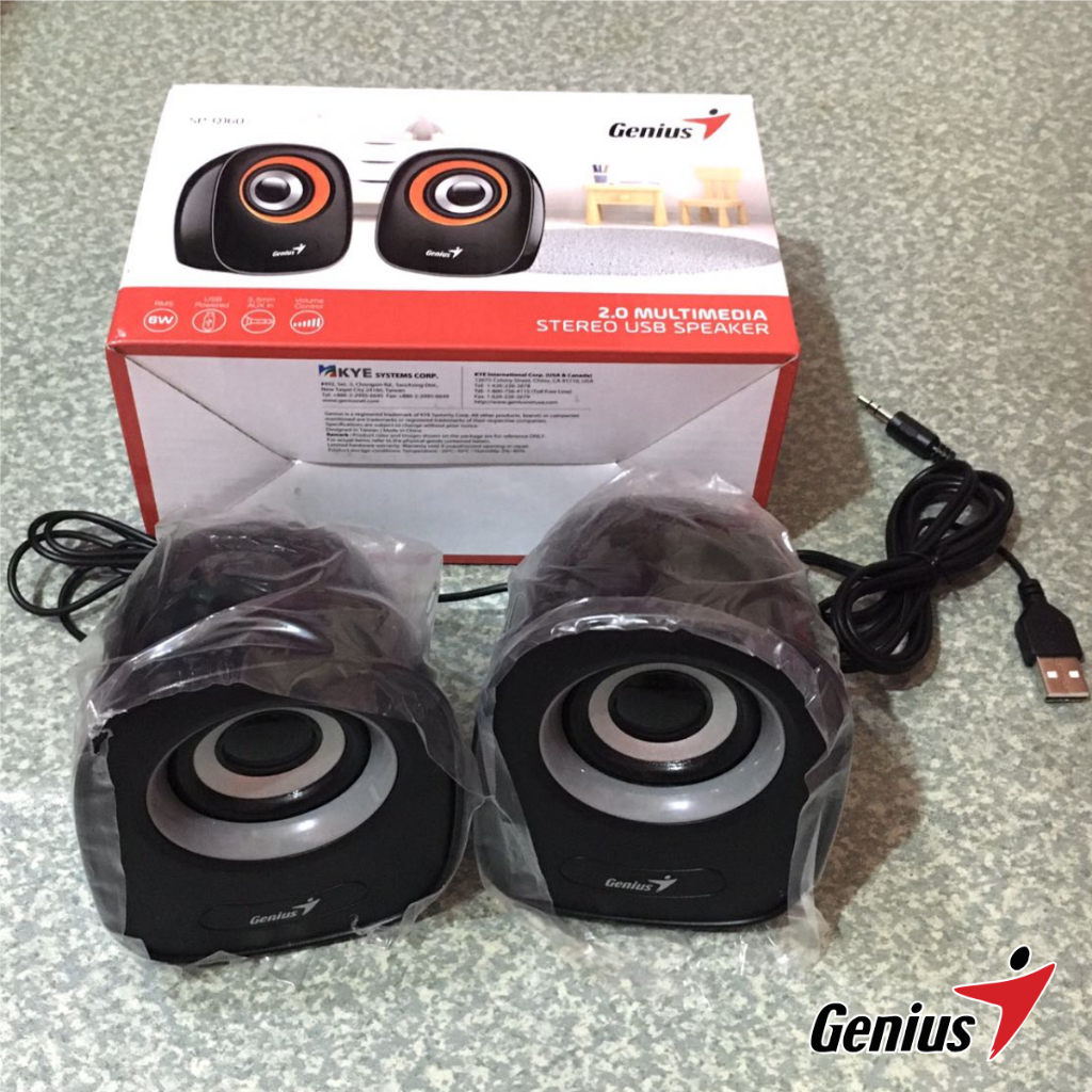 Loa Ví Tính Công Suất 6W Jack Cắm 3.5mm Genius SP-Q160 - Hàng Chính Hãng