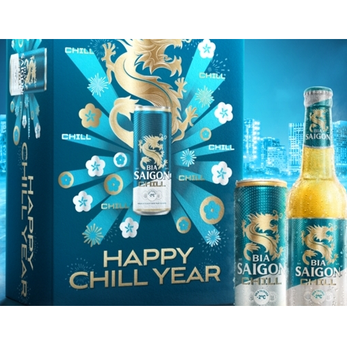 Bia Sài Gòn CHILL - SABECO - 330ml/lon