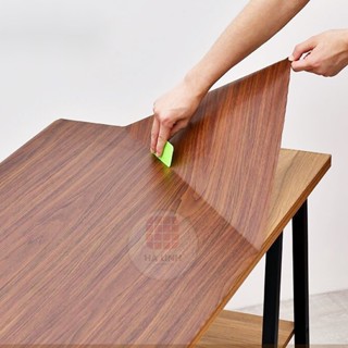 Giấy dán tường giả gỗ chống thấm nước, decal vân gỗ dán bàn cửa tủ kệ giường khổ 1.2m