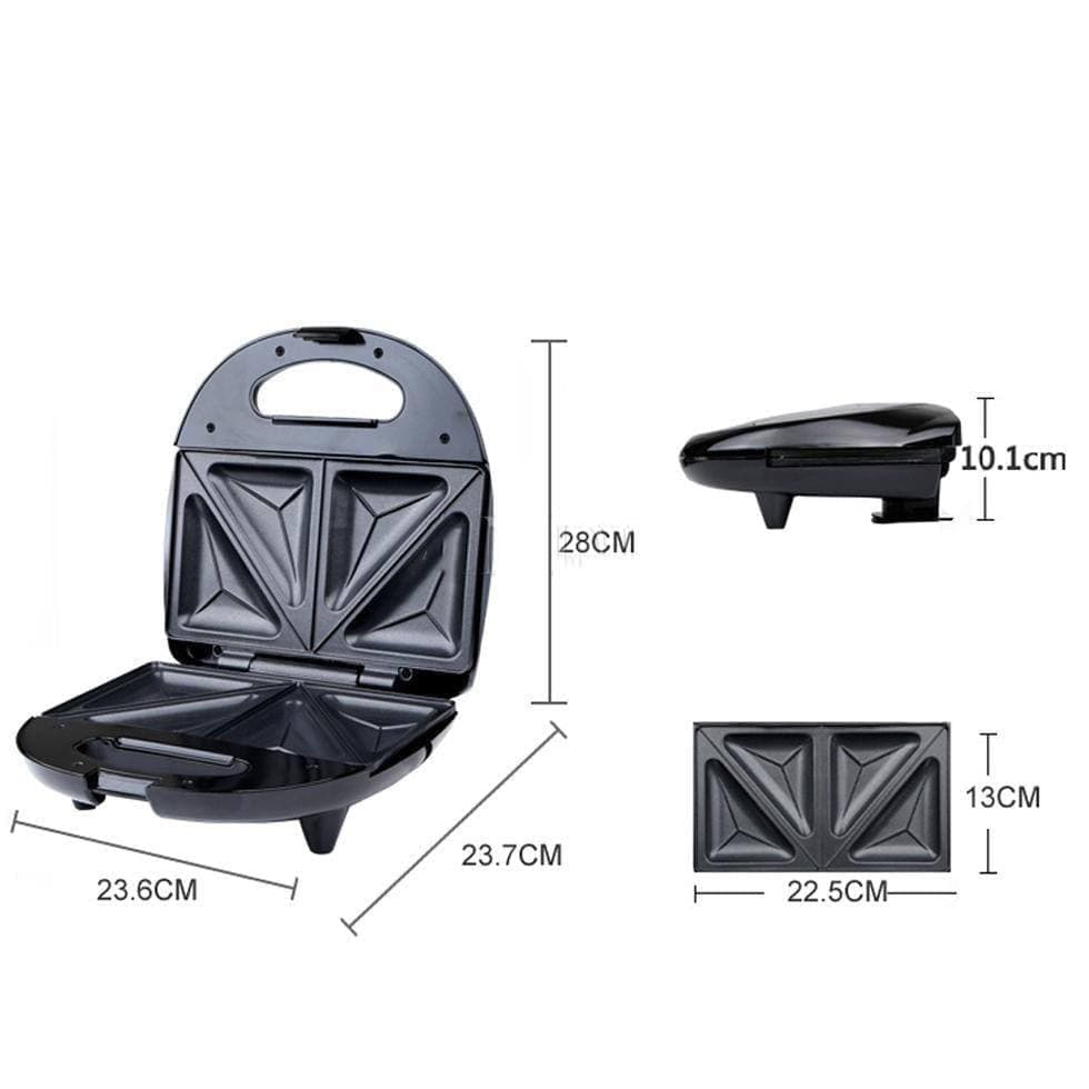 Máy Nướng Bánh Mỳ , Máy Kẹp Bánh Sandwich Haeger RAF - 201 Công Suất 850W, Chín Đều, Chống Dính Tốt Bảo Hành 12 Tháng