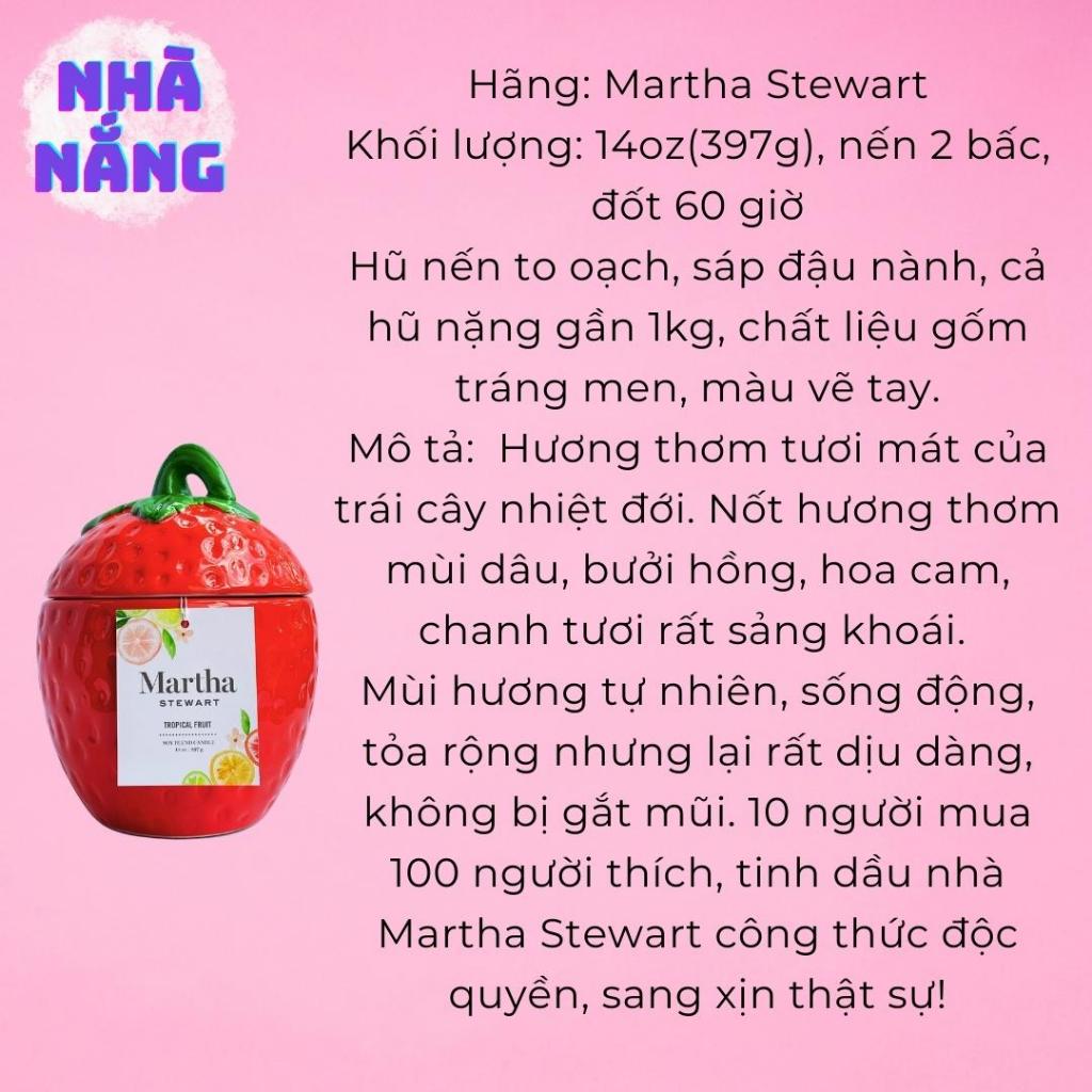 Nến thơm xuất khẩu Mỹ Martha Stewart hình dâu tây thơm nức nở, decor phòng, hương thơm thư giãn