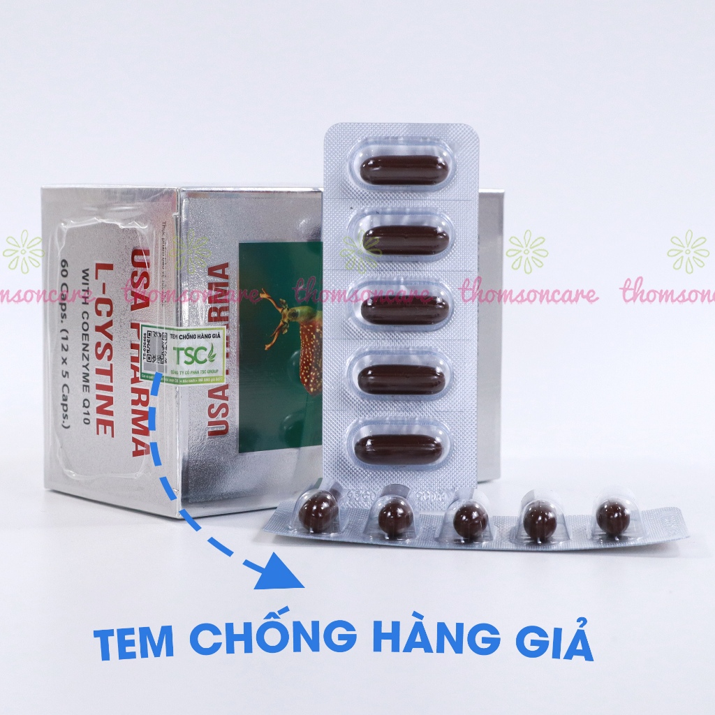 Lcystine 60v và Vitamin E đỏ thêm Omega 3 30v, Combo đẹp da, nội tiết tố, giúp chống oxy hóa lcitin cytin Thomsoncare