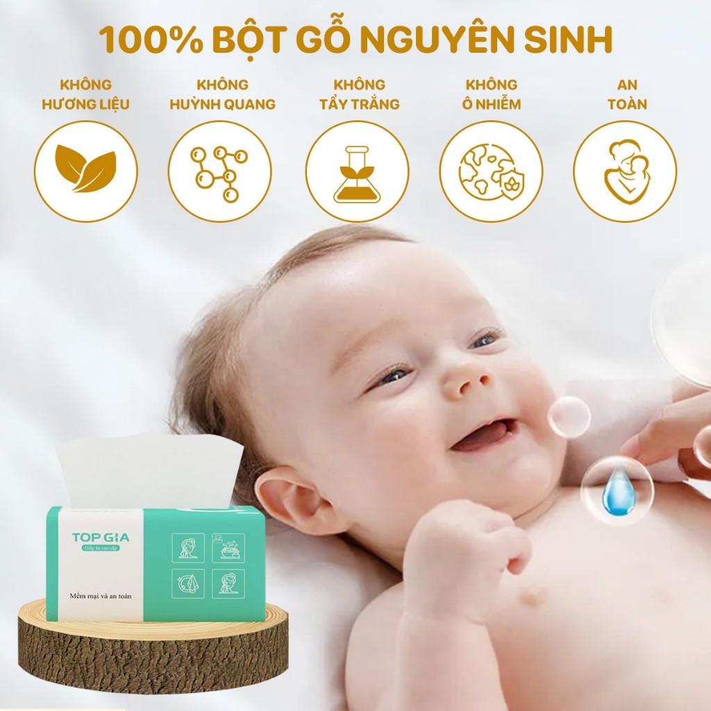 LIVE Thùng giấy ăn rút Topgia 30 gói và 16 gói 4 lớp tiện lợi tiết kiệm