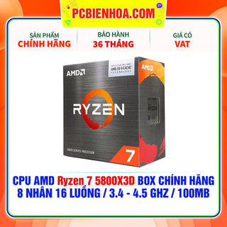 Cpu amd ryzen 7 5800x3d box chính hãng