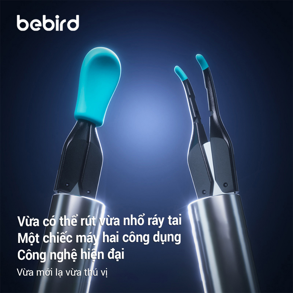 Bộ Lấy Ráy Tai Thông Minh Bebird Note 5 Quan Sát Trực Quan Qua Camera Không Mờ Nhòe Đèn Led Kẹp Thông Minh