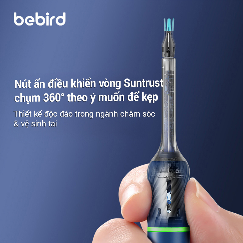 Bộ Lấy Ráy Tai Thông Minh Bebird Note 5 Quan Sát Trực Quan Qua Camera Không Mờ Nhòe Đèn Led Kẹp Thông Minh