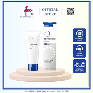 Sữa rửa mặt Transino Clear Wash hỗ trợ dưỡng trắng da, mờ thâm, giảm nám 100g