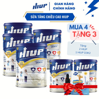 Sữa Bột Hiup Sữa Bột Tăng Chiều Cao Cho Bé Từ 2 Đến 15 Tuổi Combo Mua 4 Tặng 1 Hiup Và 2 HiupD3K2 Chinh Hang