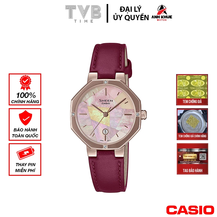 Đồng hồ nữ Casio Sheen chính hãng Anh Khuê SHE-4543CGL-4AUDF (28mm)