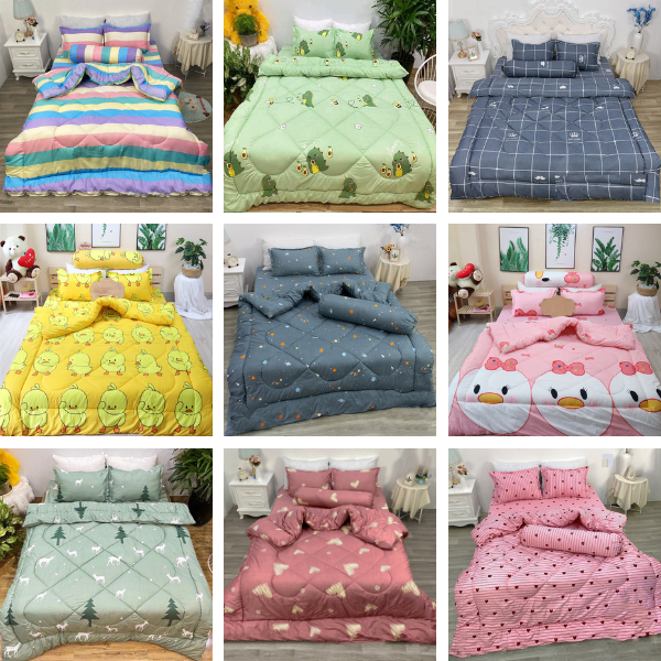 Chăn phao mẫu Da báo hồng poly Cotton