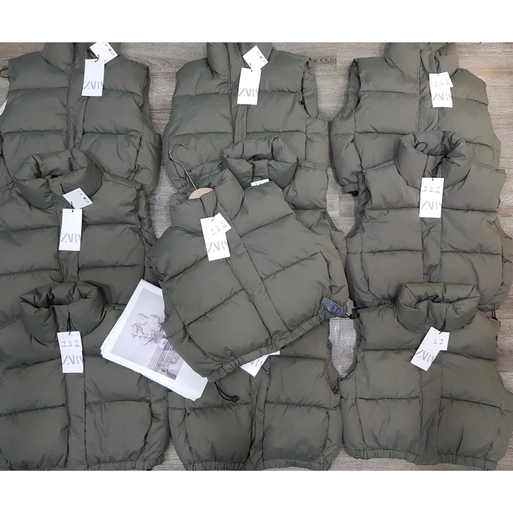 Áo phao gile ZR tráng cao su dáng croptop 1255824