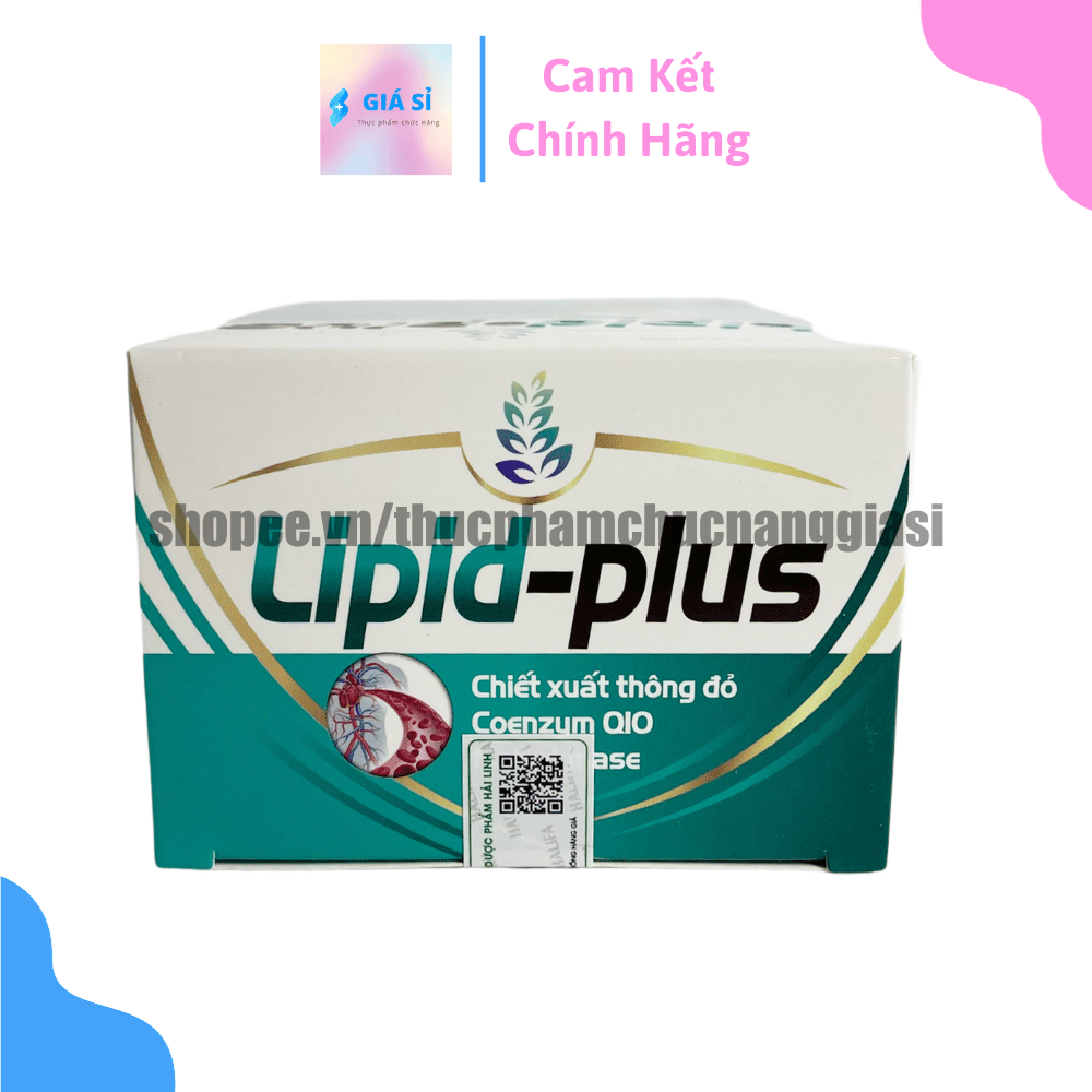 Viên uống giảm mỡ máu Lipid Plus chiết xuất thông đỏ, hỗ trợ giảm cholesterol máu, giảm nguy cơ tăng huyết áp- Hộp 30v