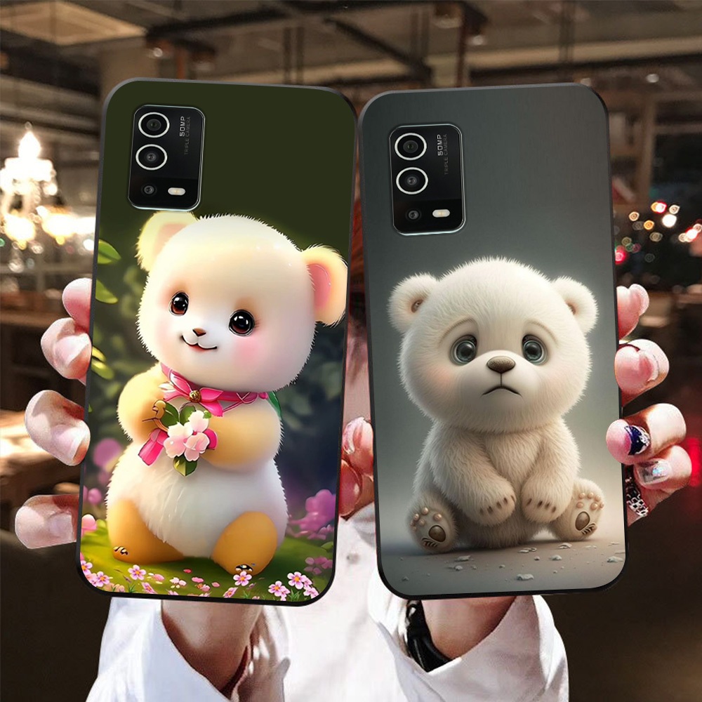 Ốp lưng oppo a55 4g / oppo a55 5g in hình gấu bông siêu cute
