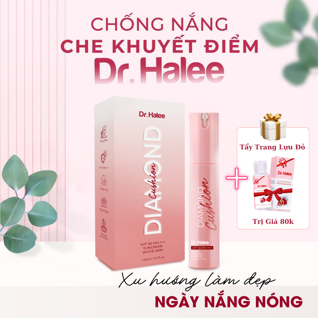 Kem Chống Nắng Che Khuyết Điểm - Diamond Cushion Dr.Halee Kem Nền Kiềm Dầu